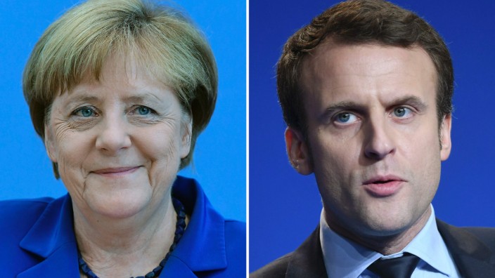 Leserdiskussion: Können die beiden Europa voranbringen? Einen Tag nach seiner Amtseinführung in Paris trifft Emmanuel Macron auf seiner ersten Auslandsreise am Montag Bundeskanzlerin Merkel in Berlin.