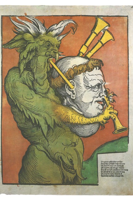 Ausstellung zur Reformation: Flugblatt aus dem 16. Jahrhundert: So wurden die Gläubigen beeinflusst.