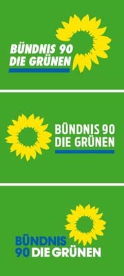 Die Logo-Vorschläge der Grünen für den Parteitag in Nürnberg. Foto: Die Grünen