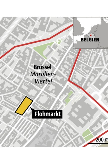 Städtereise Brüssel: Der Flohmarkt findet jeden Tag von 6 bis 14 Uhr statt, am Wochenende bis 15 Uhr. Die nächste Metrostation ist Porte de Hal. Es lohnt sich, bis zur Station Louise zu fahren und am Justizpalast den Aufzug zu nehmen. Von dort sind es nur noch etwa sieben Minuten zu Fuß.