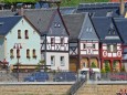 Fachwerkhäuser an der Elbe in Sachsen