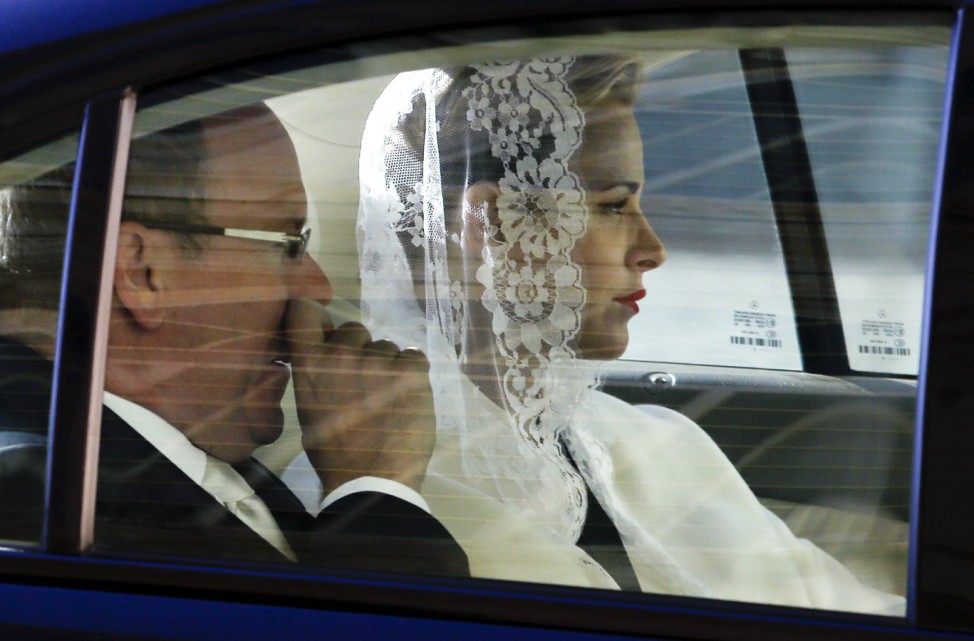 Princess Charlene and her husband Prince Albert II of Monaco arrives to meet Pope Francis at the Vatican