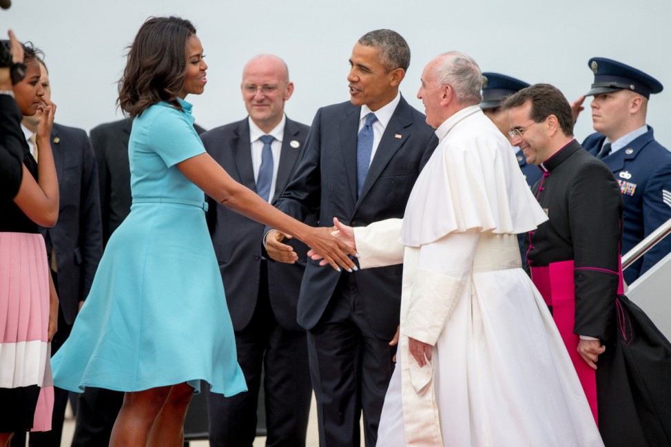 Pope Francis, Barack Obama, Michelle Obama