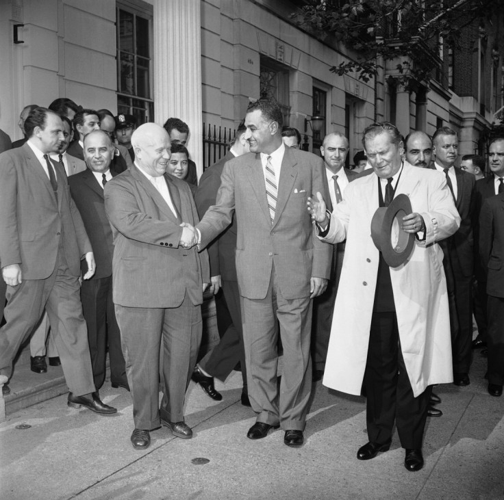Nikita Chruschtschow, Gamal Abdel Nasser und Josip Broz Tito 1960 in New York