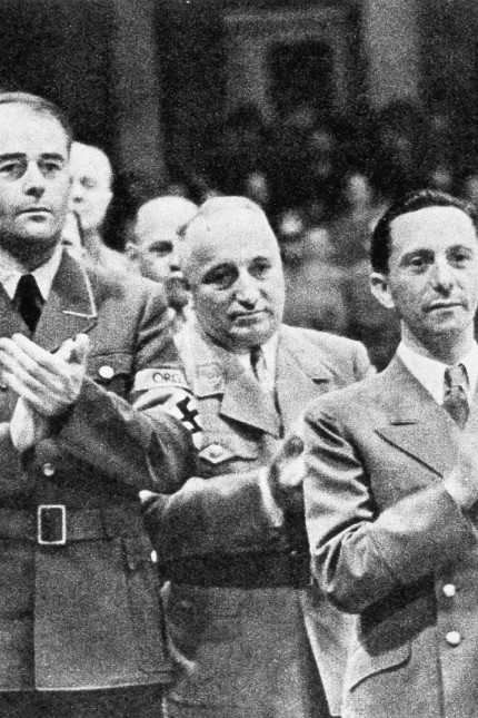 Albert Speer, Robert Ley und Josef Goebbels, 1943