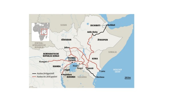 Karte Afrika-Express