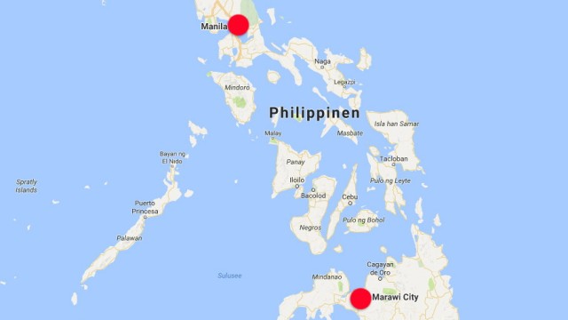 Philippinen: Die Philippinen mit der Hauptstadt Manila und Marawi City im Süden des Landes