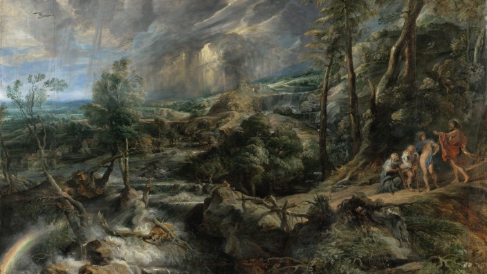 Peter Paul Rubens: Gewitterlandschaft mit Jupiter, Merkur, Philemon und Baucis