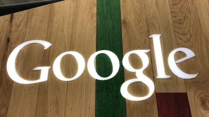 FILE PHOTO: A Google logo is seen in a store in Los Angeles