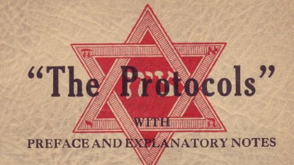 Antisemitismus: Das Deckblatt einer 1934 erschienenen amerikanischen Ausgabe der Protokolle von Zion