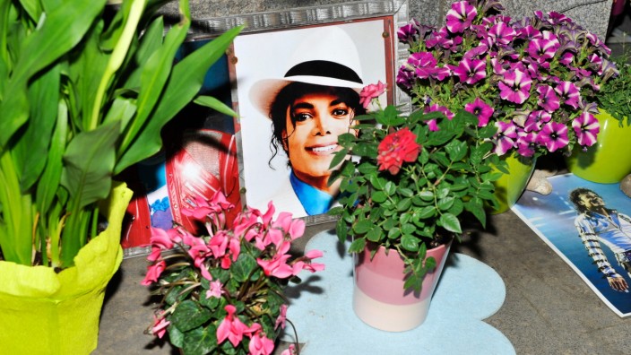 Michael-Jackson-Memorial: Das Michael-Jackson-Memorial am Promenadeplatz in München.