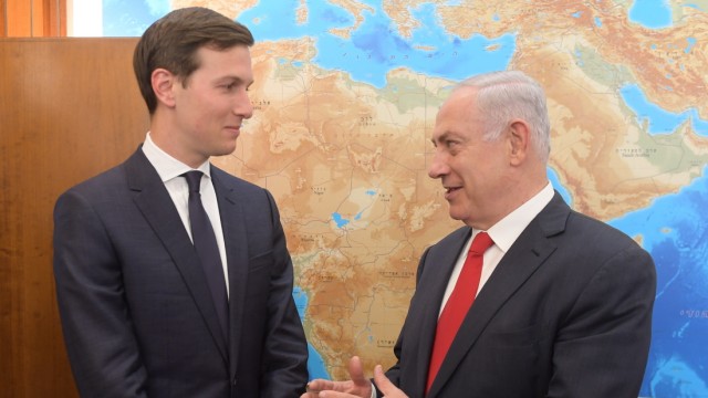 Israeli Prime Minister Benjamin Netanyahu meets with Jared Kushner