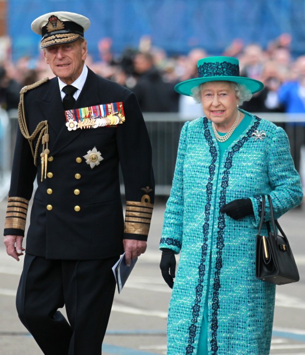 FILE Prince Philip, Duke of Edinburgh Admitted To Hospital Queen Elizabeth II Names The New Aircraft Carrier HMS Queen Elizabeth