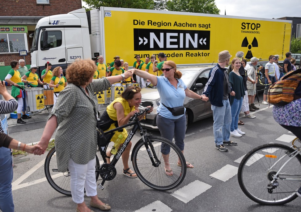 Protest - 'Kettenreaktion' gegen belgische Atommeiler