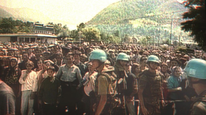 Niederländische UN-Soldaten in Potocari