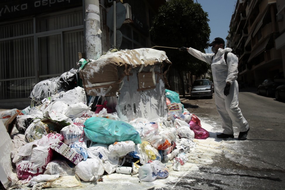 Rubbish Piles Grow As Greek Heatwave Looms