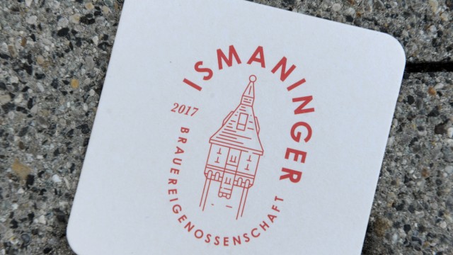 Ismaninger Bier: Das Logo für das neue Bier entwarf Designerin Irmgard Hesse - selbst Ismaningerin und, natürlich, Gründungsmitglied der Genossenschaft.