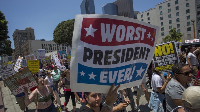 Thousands Participate In 'Impeachment March' Against Trump In LA