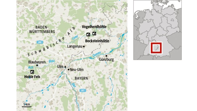 Höhlen der Schwäbischen Alb: SZ-Karte
