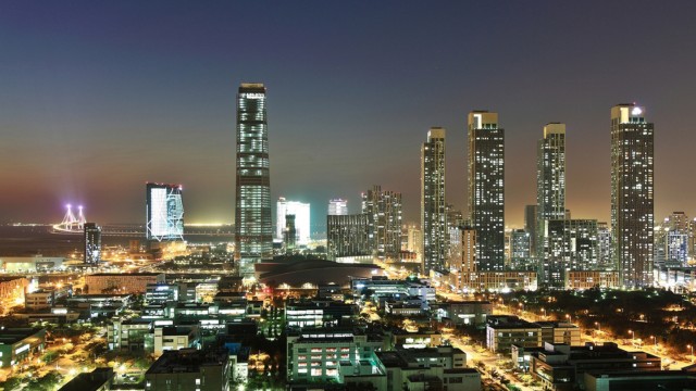 SZ-Serie: Smart Cities: Innerhalb eines Jahrzehnts wurde Songdo, hier der International Business District, hochgezogen. Die Planstadt ist Teil der südkoreanischen Drei-Millionen-Metropole Incheon.