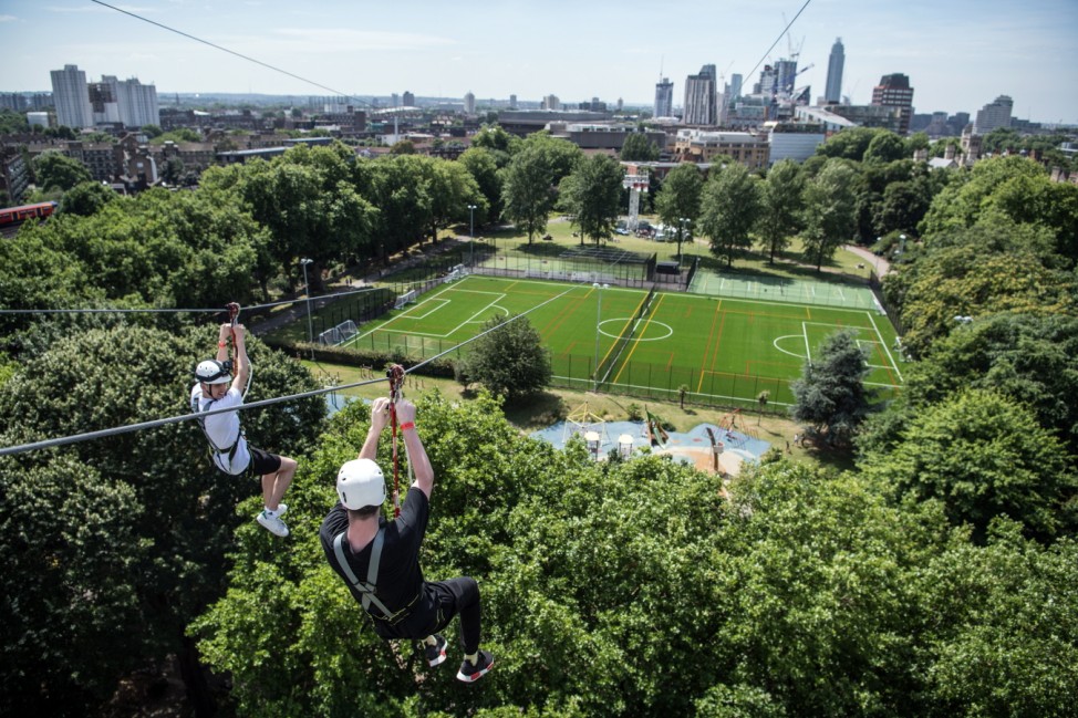 Zip Wire Opens On London Southbank