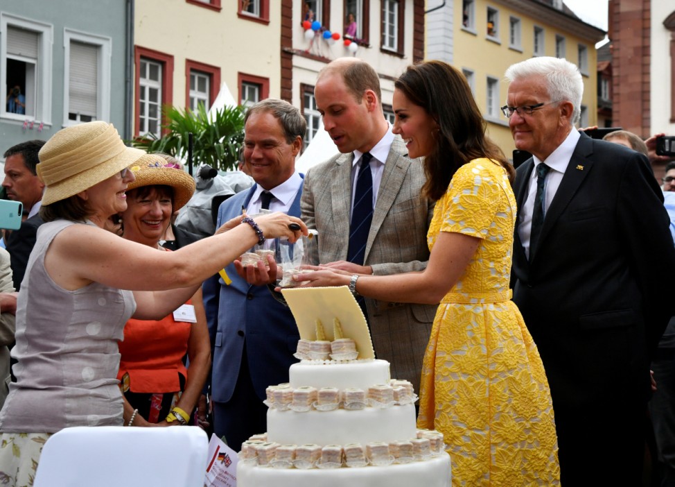 Britain's Prince William and his wife Catherine, Duchess of Cambridge visit Heidelberg