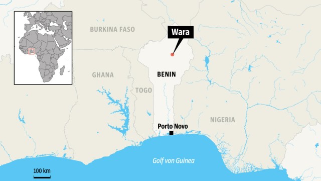 Benin Karte für Ipad