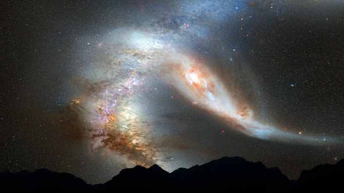 Milchstraße steht Kollision bevor