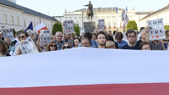 Demonstration gegen Polens Justizreform