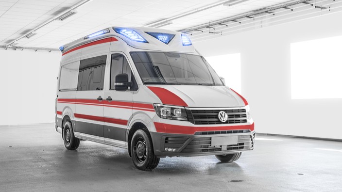 Der neue VW Crafter als Krankenwagen.