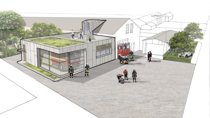 Neufarn, Feuerwehr, Entwurf neues Feuerwehrhaus