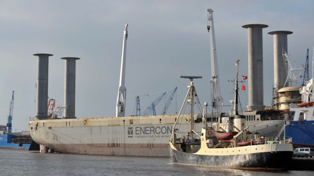 'E-Ship 1' liegt in der Werft