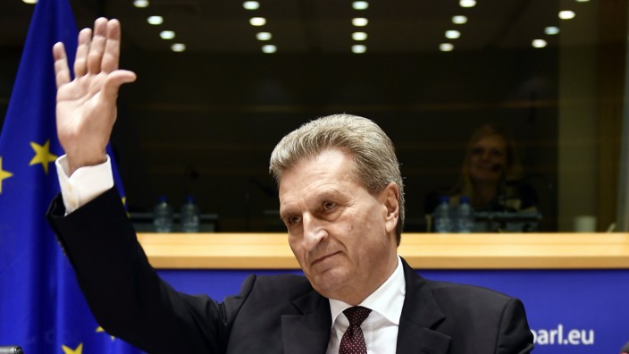 EU Haushalts- und Personalkommissar Günther Oettinger