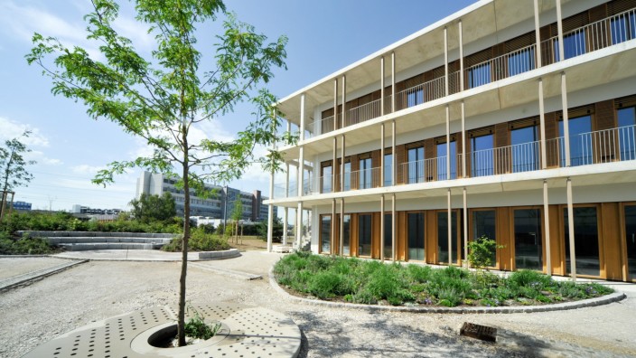 Modellschule: Vier neue Grundschulen in München sehen sich ziemlich ähnlich, weil sie in der gleichen Modulbauweise entstanden sind.