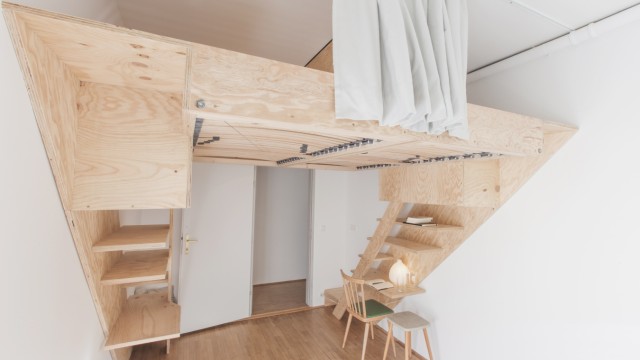Architekturtrend "Kleine Häuser": In Wien macht eine Holzbaukonstruktion ein Zimmer zur Maisonette.