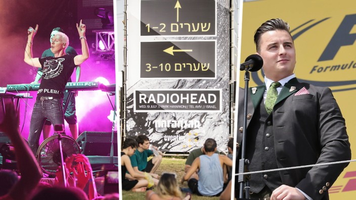 Pop und Politik: Scooter auf der Krim (2017), Radiohead in Israel (2017) und Andreas Gabalier bei der Formel 1 in Österreich (2014).