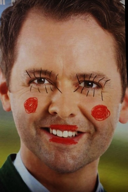 CSU Wahlplakat Andreas Lenz mit Makeup