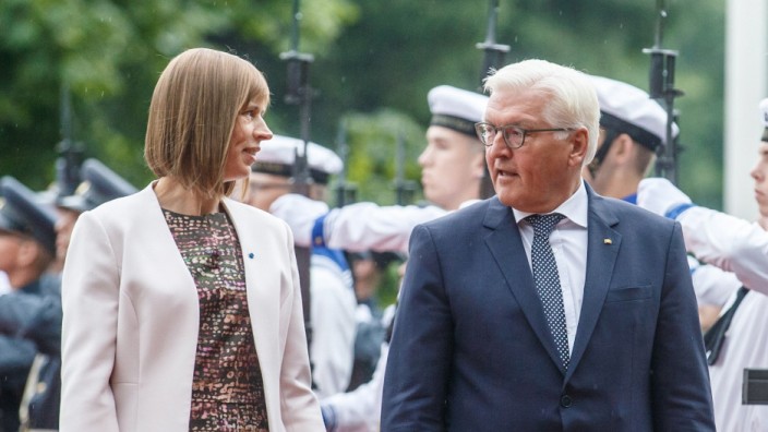 Bundespräsident: Bundespräsident Frank-Walter Steinmeier und seine estnische Amtskollegin Kersti Kaljulaid.