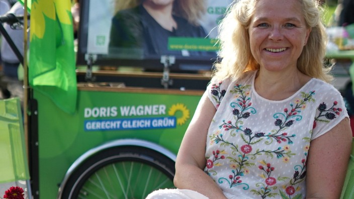 Auf Wahl-Fang: Picknick mit den Wählern: die Bundestagsabgeordnete und -kandidatin Doris Wagner (Grüne).