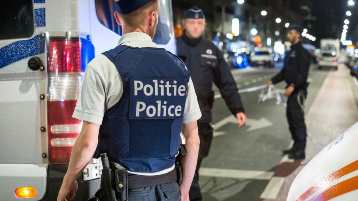 Brüssel: Belgische Polizisten in der Innenstadt Brüssels.