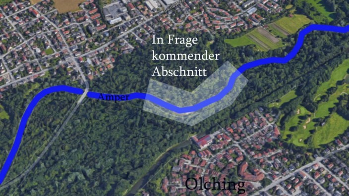 Olching: Mitten im Fauna-Flora-Habitat-Gebiet liegt der Abschnitt, in dem die FDP eine weitere Brücke über die Amper errichten möchte.