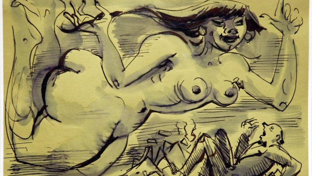 SZ-Serie: Was bleibt?, Folge 7: "Die Muse schwebt über den Trümmern der Kunst" nannte Ritter diese Zeichnung