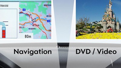Navigationssysteme der Zukunft: Die Zukunft? Splitscreen für Fahrer und Beifahrer