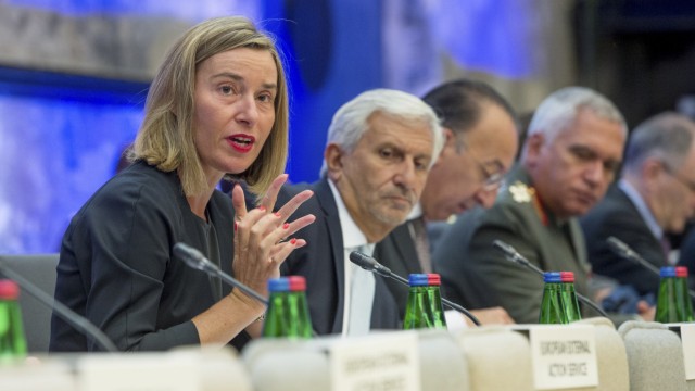 Treffen in Tallinn: Die EU-Außenbeauftragte Federica Mogherini bei dem Treffen in Tallinn.