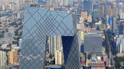 Wirtschaftsmacht China: Unbürokratisch schnell hochgezogen: Das neue CCTV-Hochhaus des chinesischen Rundfunks in Peking.