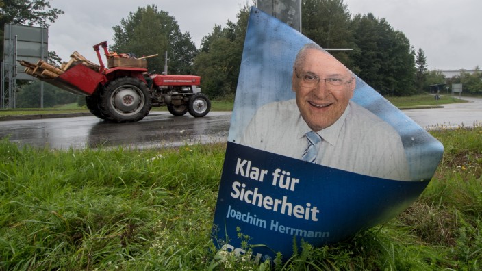 Wahlplakat im Bayerischen Wald
