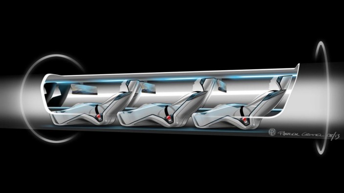 Hyperloop: Man muss sich den Hyperloop etwa so vorstellen wie die gute alte Rohrpost im Büro. Nur sollen bei dem Hochgeschwindigkeits-Verkehrsmittel Menschen in Kapseln durch die Röhre rasen.