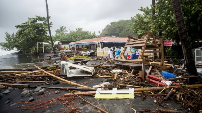 Naturkatastrophe: Ein durch Hurrikan "Maria" zerstörtes Haus auf der Karibikinsel Martinique.