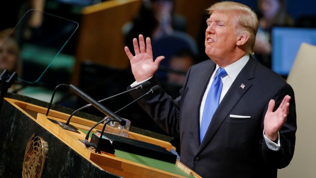 U.S. President Trump addresses the 72nd United Nations General Assembly at U.N. headquarters in New York