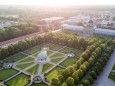 Architekturspaziergang Hofgarten Staatskanzlei Luftbild Drohne